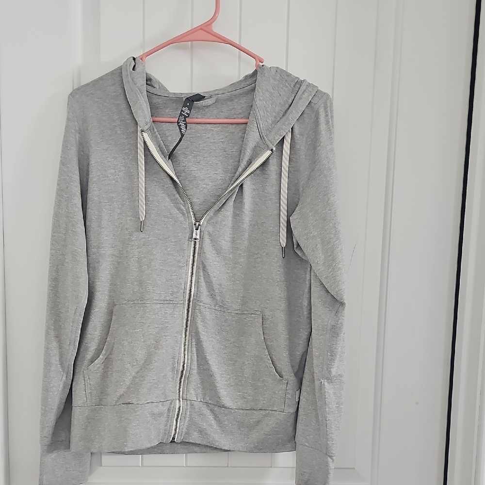 Vuori Gray Zip-Up Hoodie